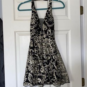 Black and gold homecoming/ formal dress